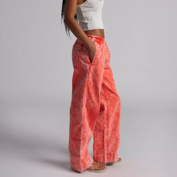 NEW Urban Outfitters BDG Pull On Jean Red Rouge XS-TP - Picture 2 of 9